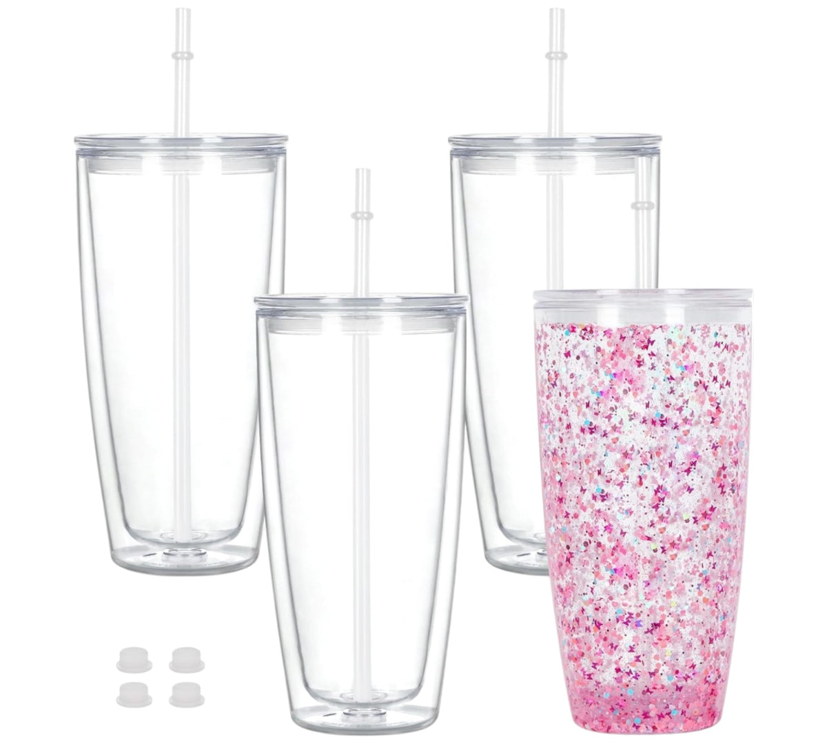 24oz Acrylic Snowglobe Tumbler