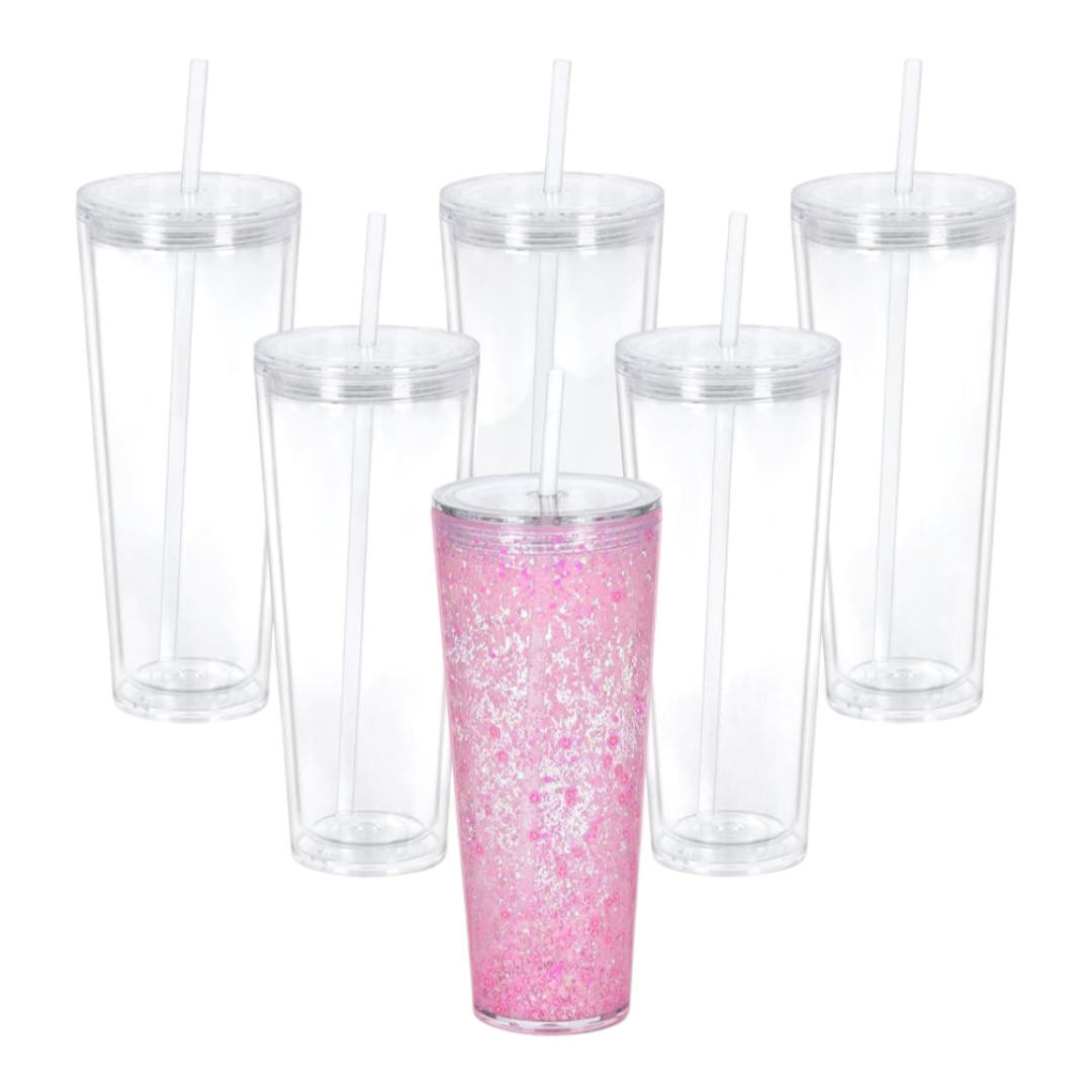 24oz Acrylic Snowglobe Tumbler