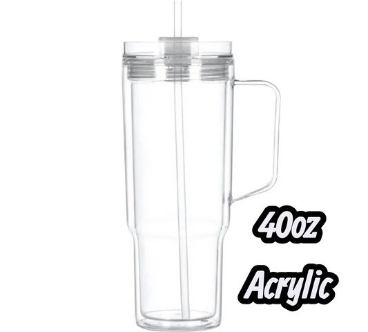 40oz Acrylic Snowglobe with Handle