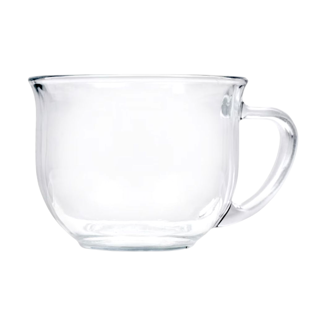 18oz Clear Glass Mugs