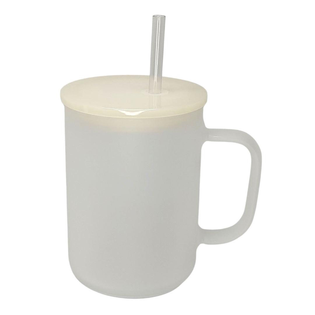17oz Glass Frosted Mug