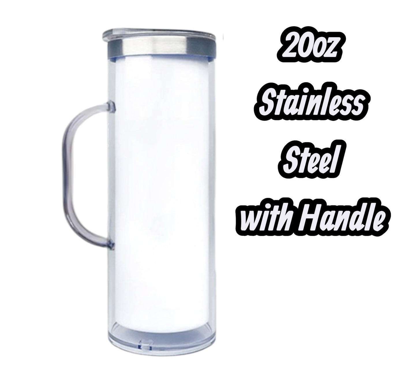 20oz Stainless Steel Snowglobe with Handle