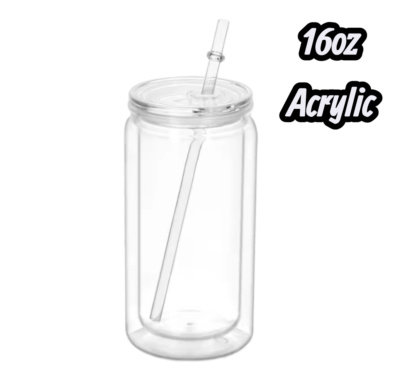 16oz Acrylic Snowglobe Cup