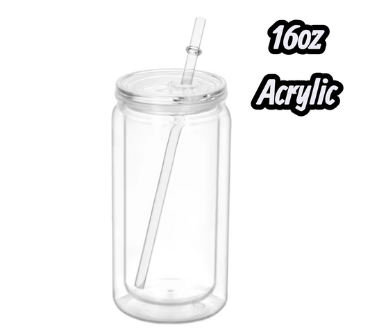 16oz Acrylic Snowglobe Cup