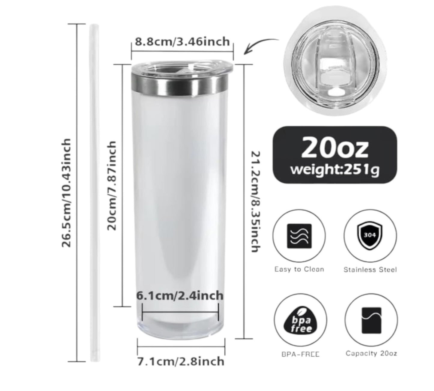 20oz Stainless Steel Snowglobe