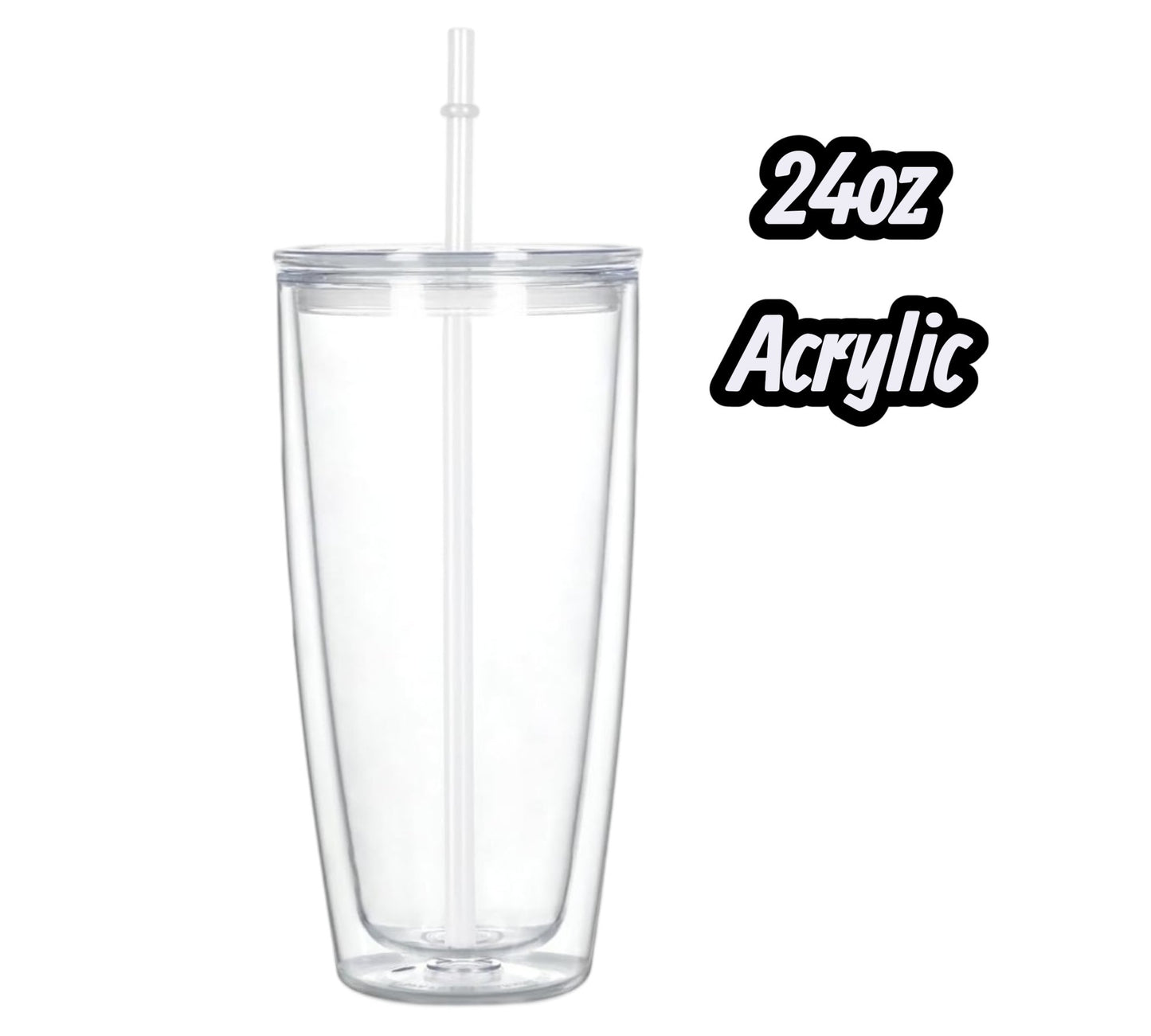 24oz Acrylic Snowglobe Tumbler