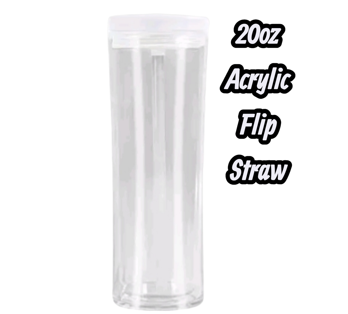 20oz Acrylic Snowglobe Flip Top