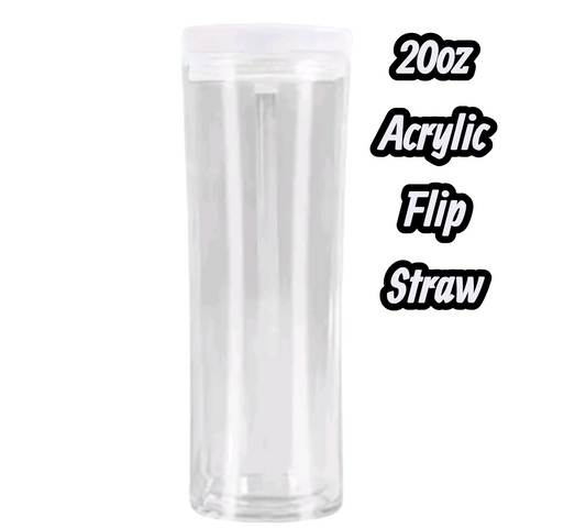 20oz Acrylic Snowglobe Flip Top