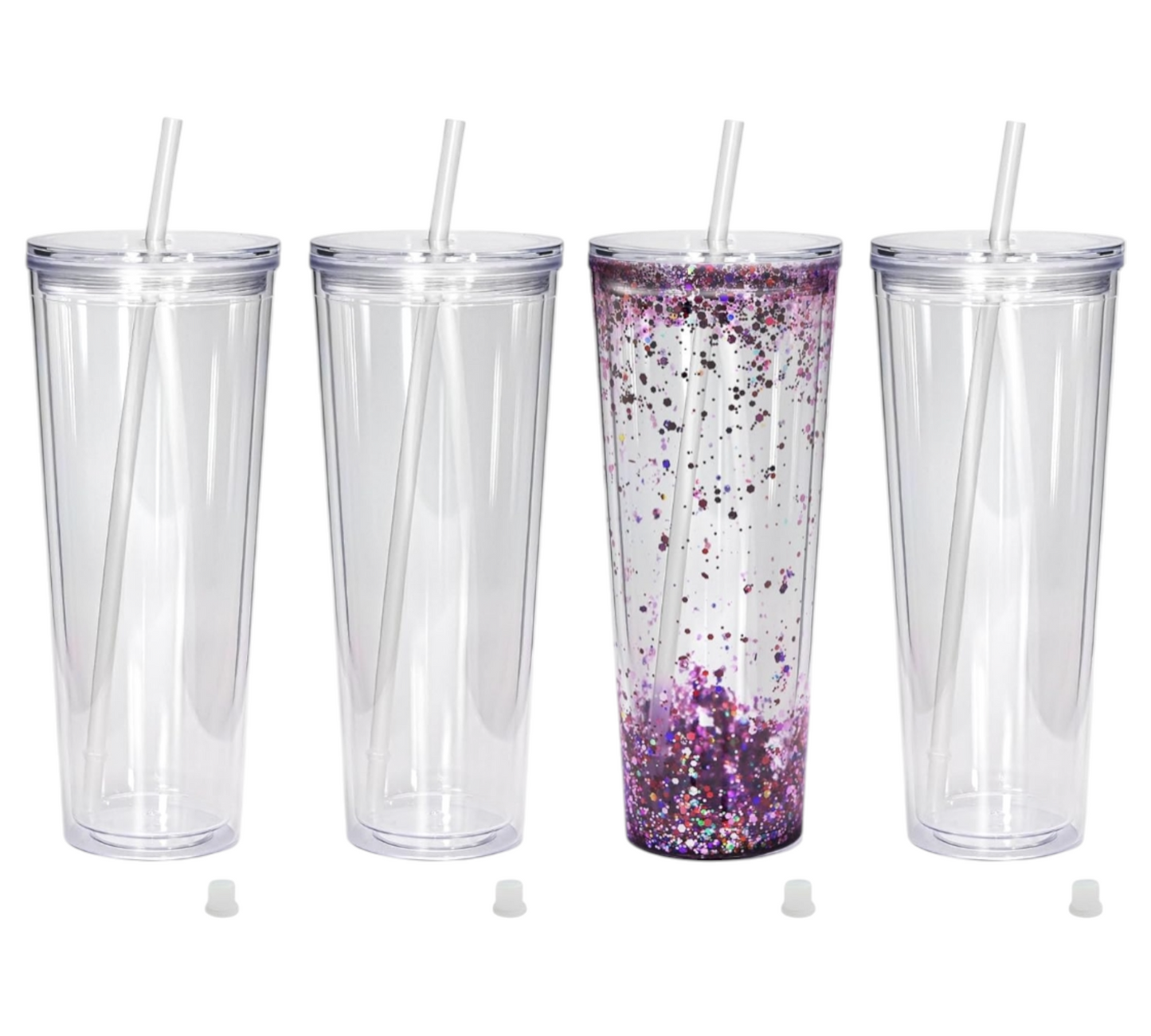 24oz Acrylic Snowglobe Tumbler
