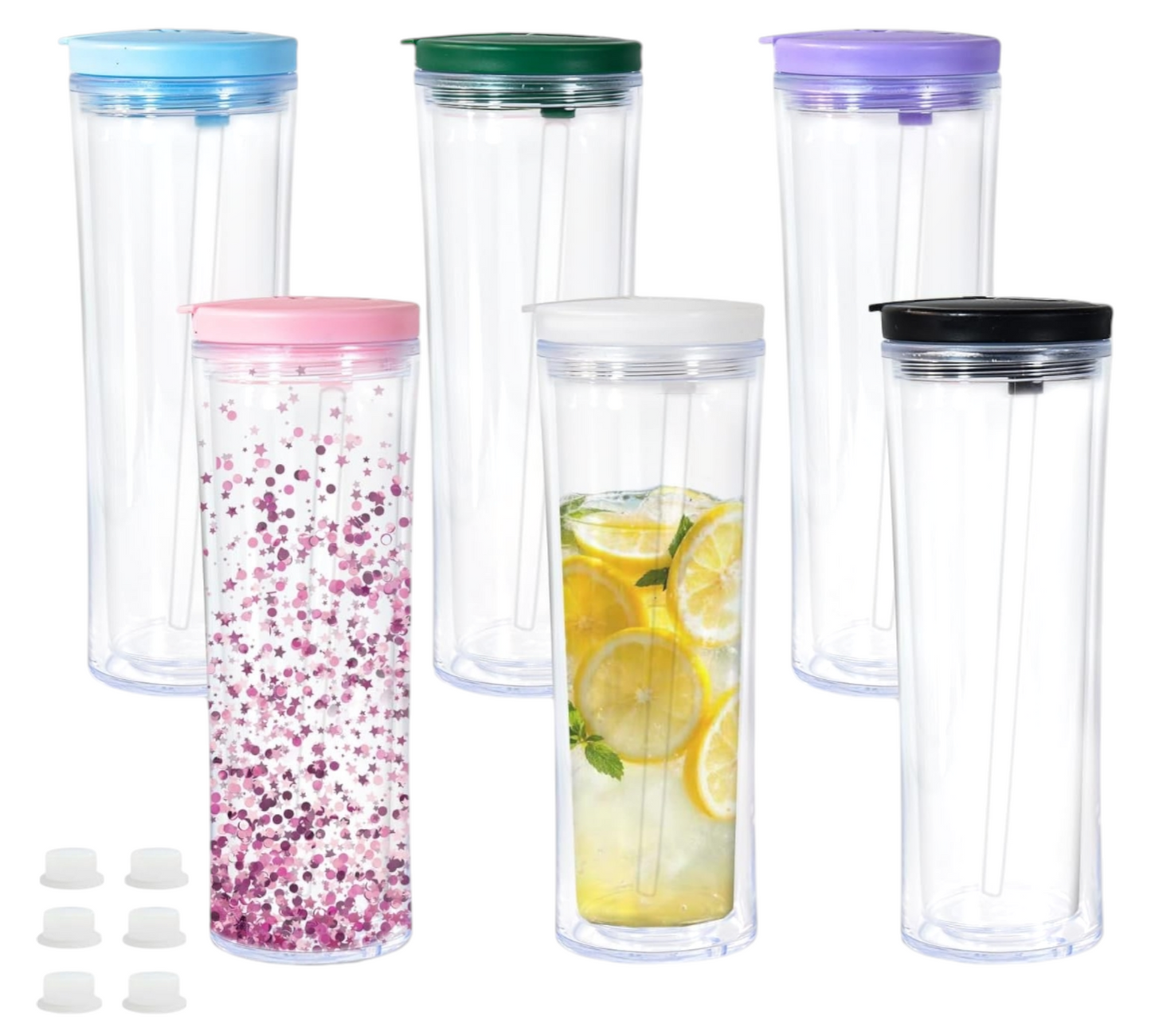 20oz Acrylic Snowglobe Flip Top