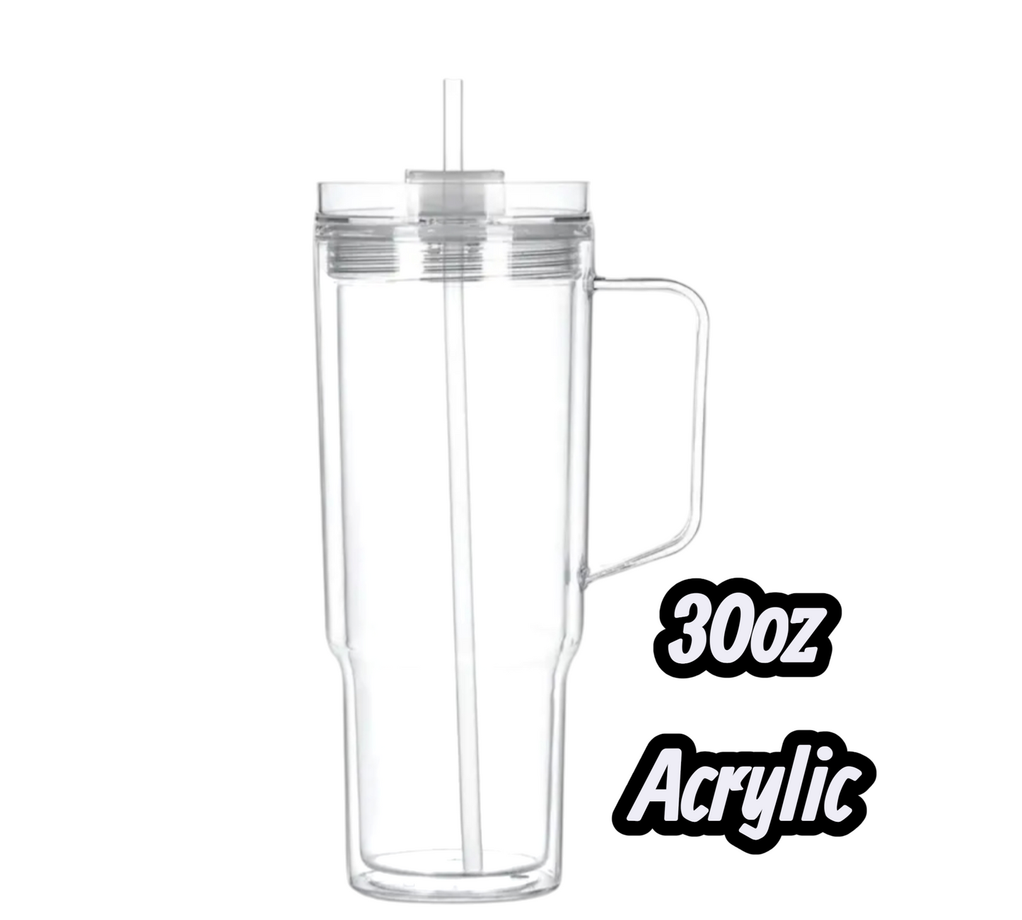 30oz Acrylic Snowglobe with Handle