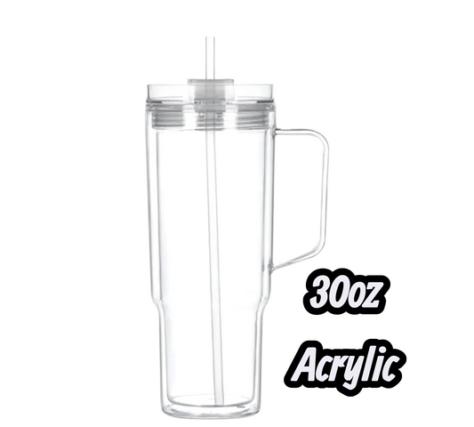 30oz Acrylic Snowglobe with Handle