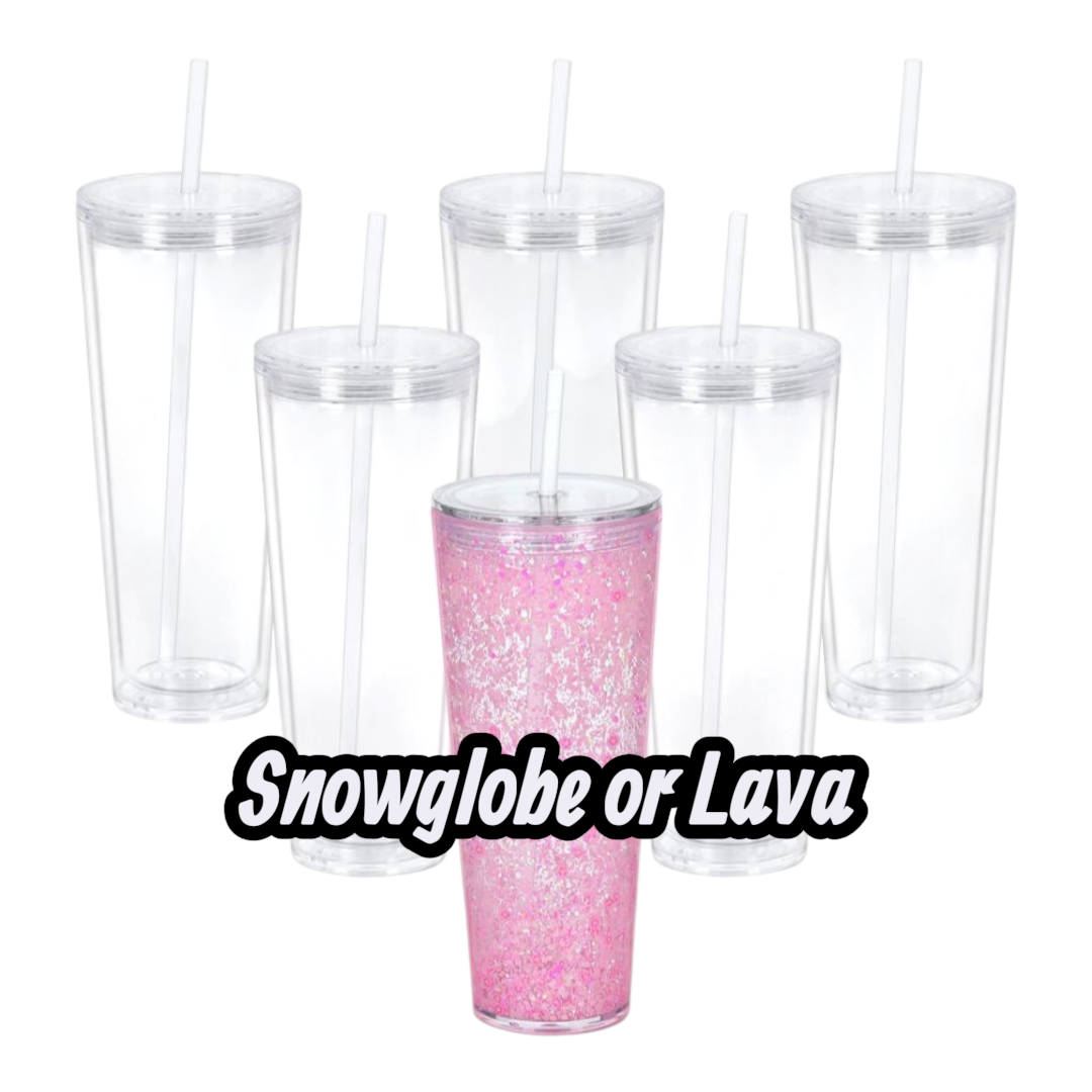 24oz Acrylic Snowglobe Tumbler