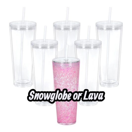 24oz Acrylic Snowglobe Tumbler