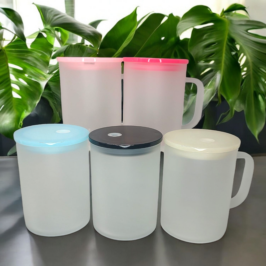 17oz Glass Frosted Mug