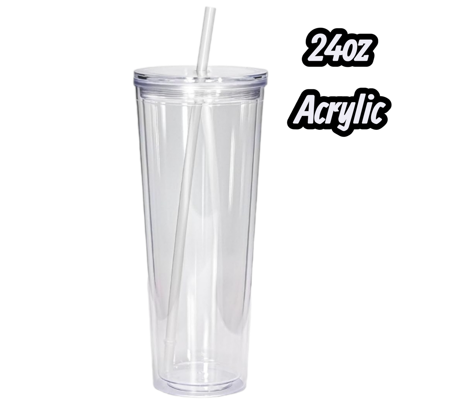 24oz Acrylic Snowglobe Tumbler