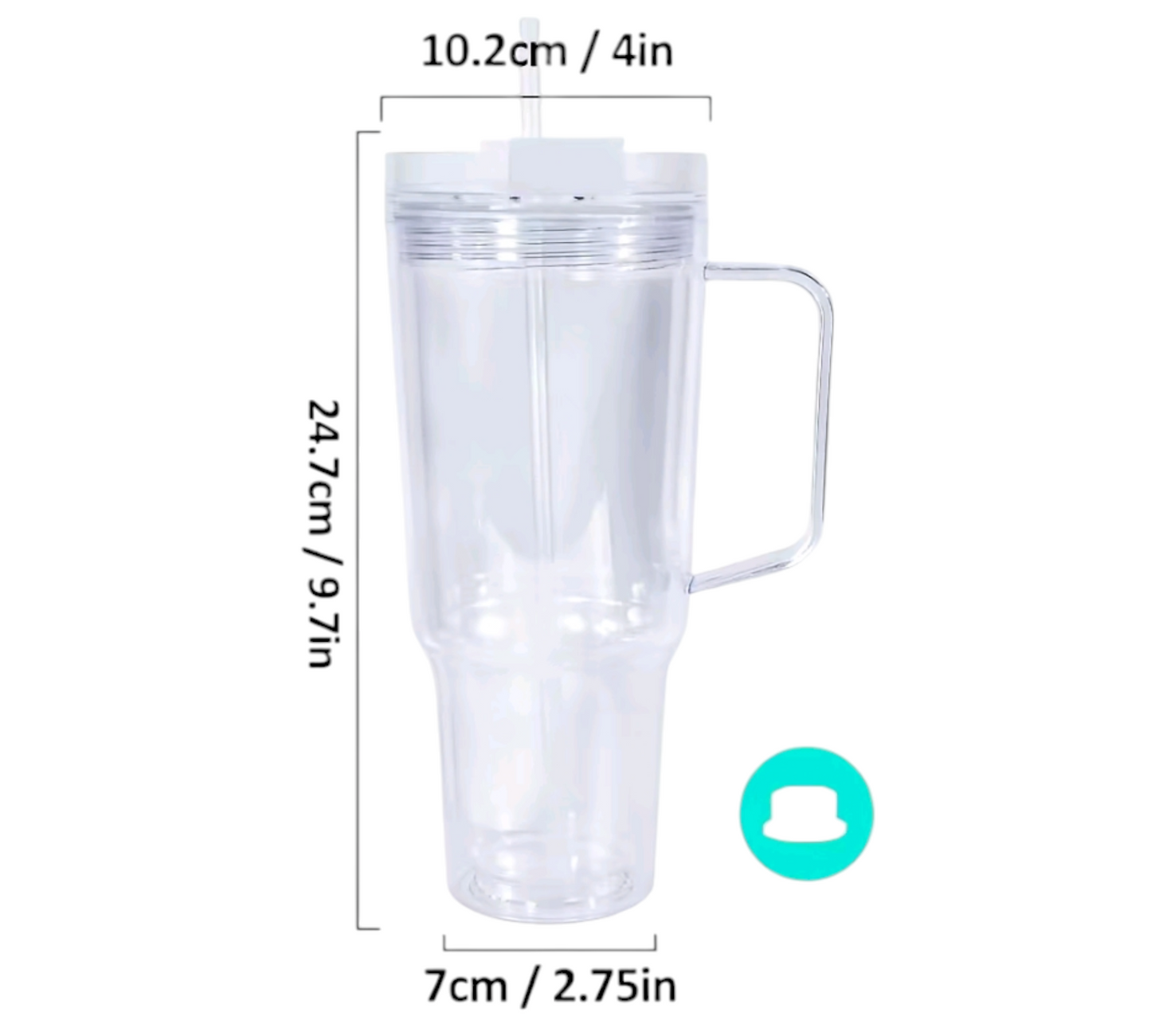 30oz Acrylic Snowglobe with Handle